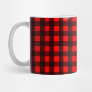 Red and Black Buffalo Plaid Pattern Mug